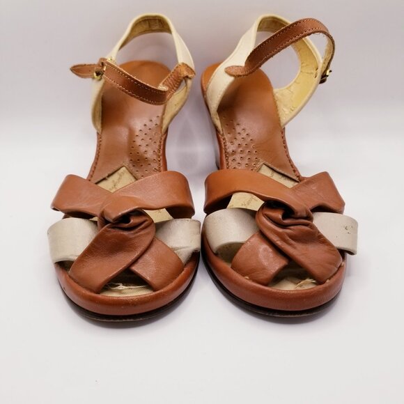 60s Vintage Kerrybrooke Strappy Wedge - Size 5.5 - Wounded but Wonderful - Picture 2 of 7